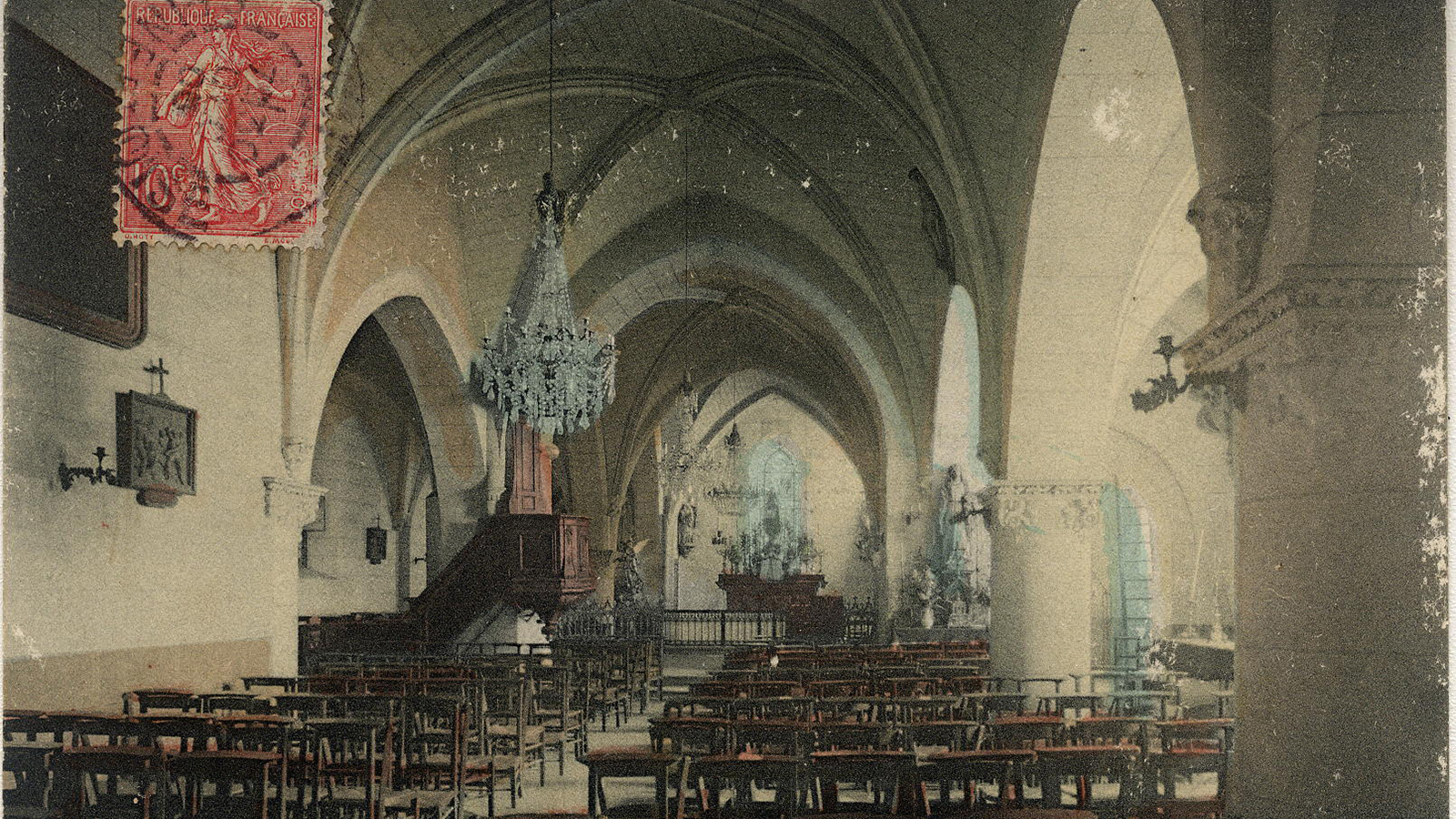 Intérieur de l'église, début XXe siècle