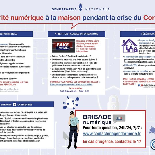 Fiche pratique de la gendarmerie sur la cybersécurité