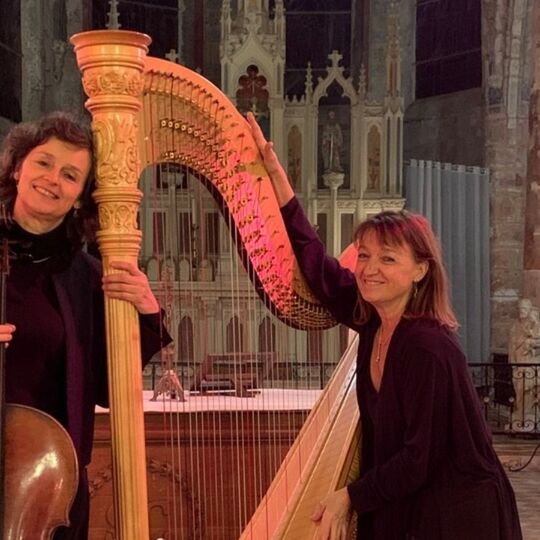 Le Duo Arpacello Violoncelle et harpe, Nathalie Jacquet et Frédérique Garnier