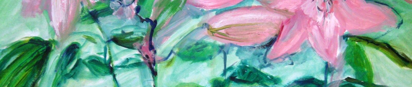 Danielo Martin, Pivoines, peinture, huile sur papier, 65 x 50, 2015