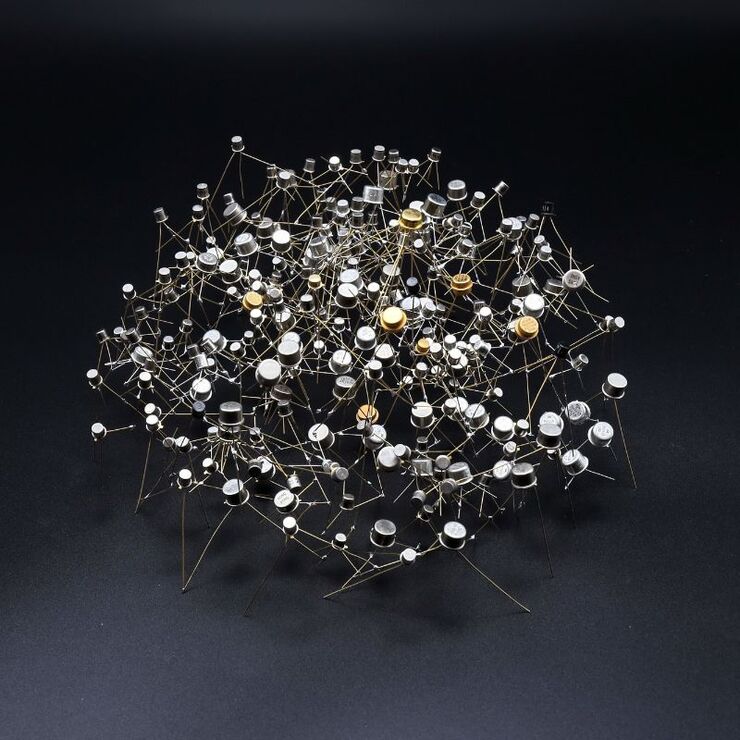 Exposition "Faire connaissance" - Hélène Launois - Nuage Transistor (détail) - En partenariat avec le CEA Paris-Saclay. 