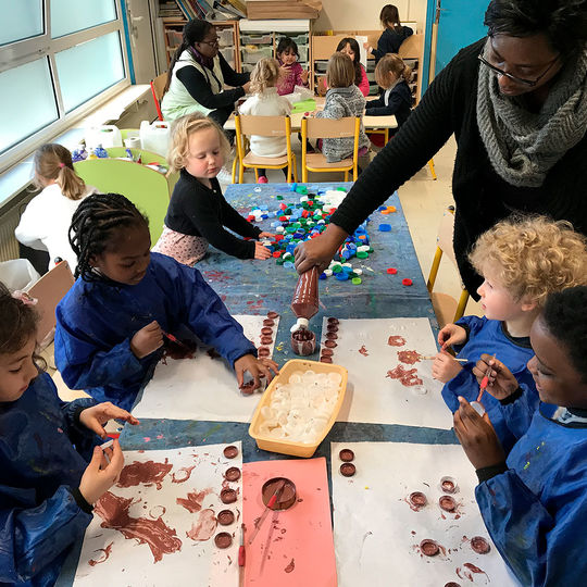 Ecole maternelle - Création d'une fresque.