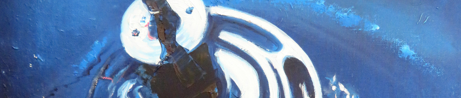 Peinture à huile de l'artiste giffois Bernard Courtois. TOURBILLON, format65x81