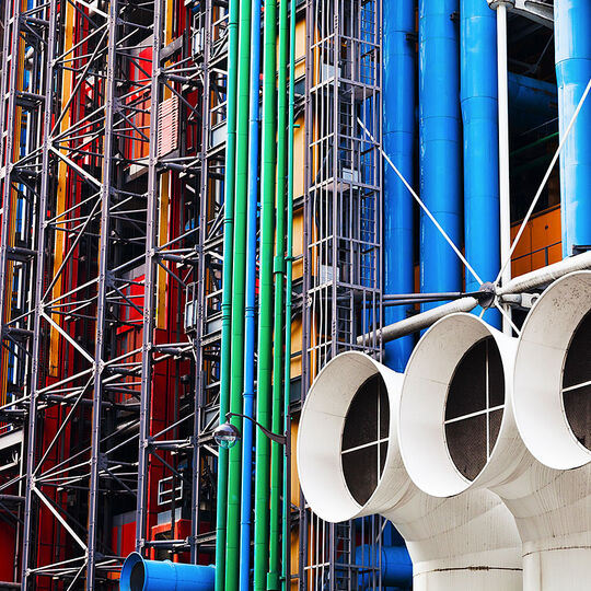 Centre Pompidou, Paris, détail du bâtiment