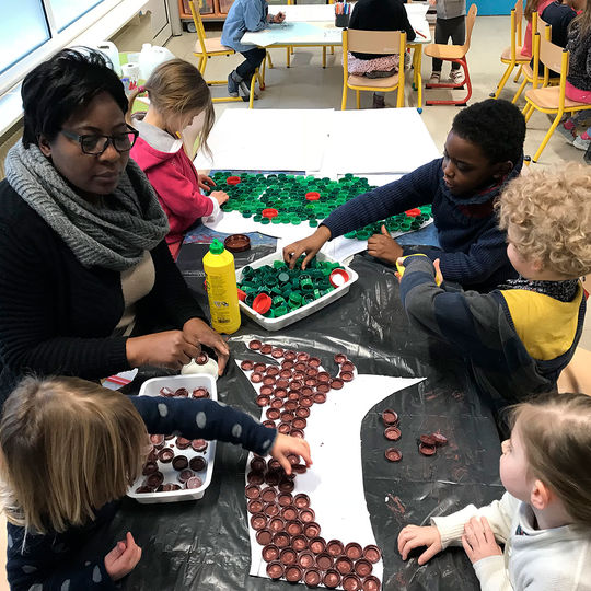 Ecole maternelle - Création d'une fresque.