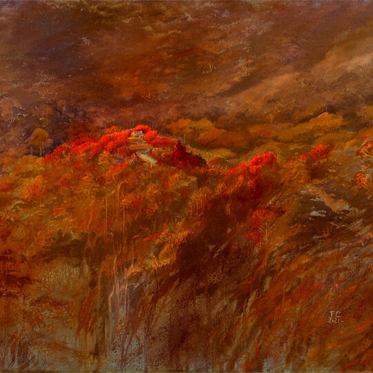Monastère, peinture, Fabien Cateux 