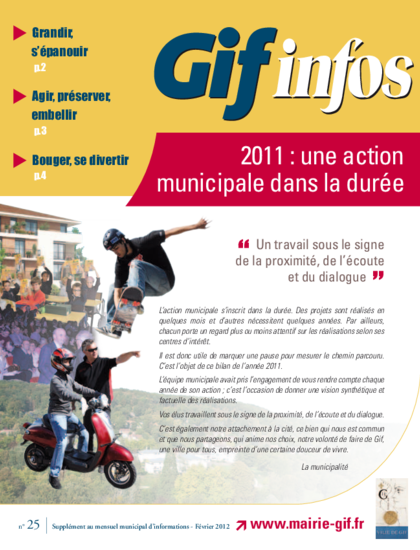 Bilan de mandat 2011 (supplement Gif infos n°25)