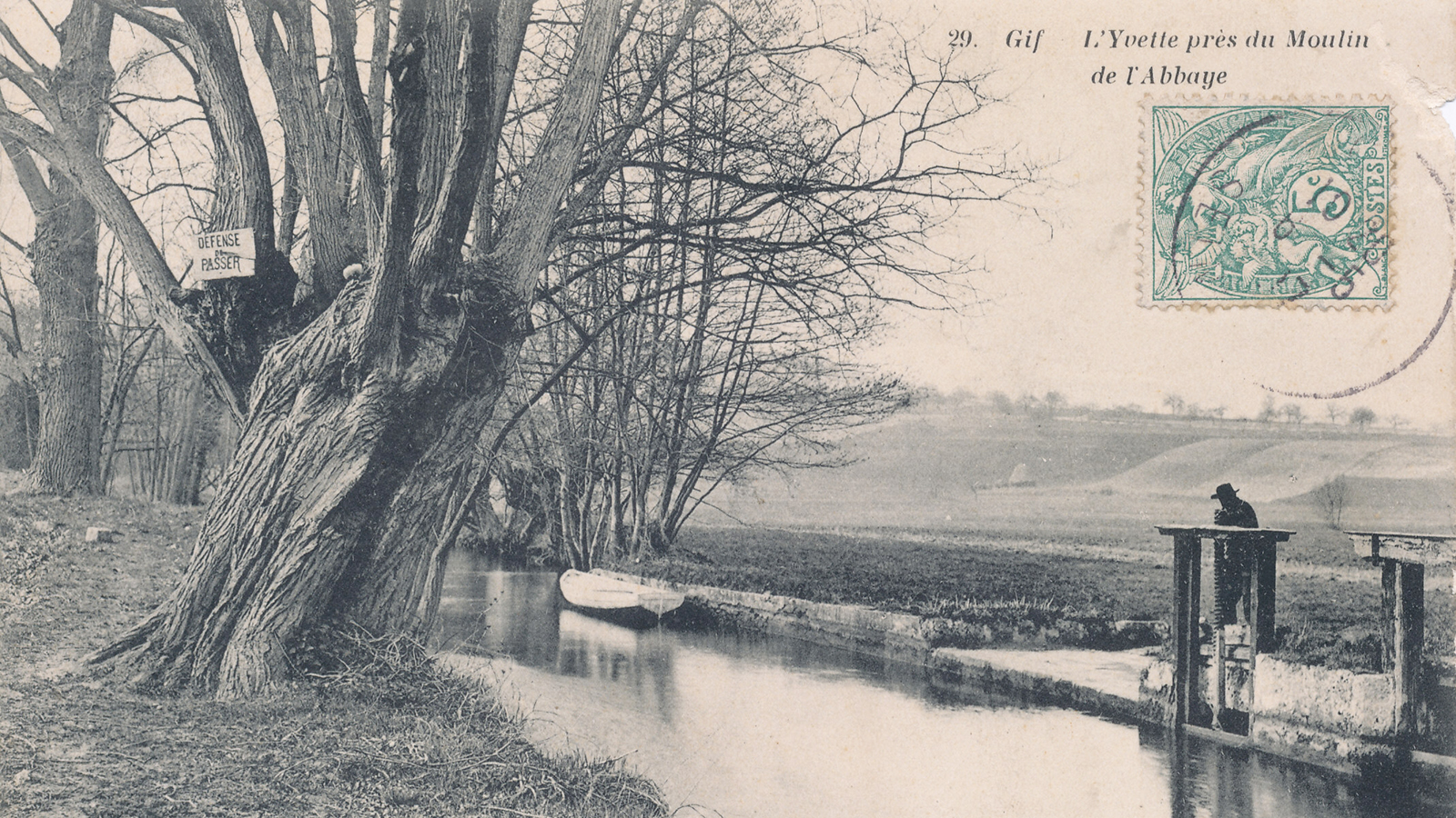 L'Yvette près du Moulin de l'Abbaye - Carte postale datée 1908