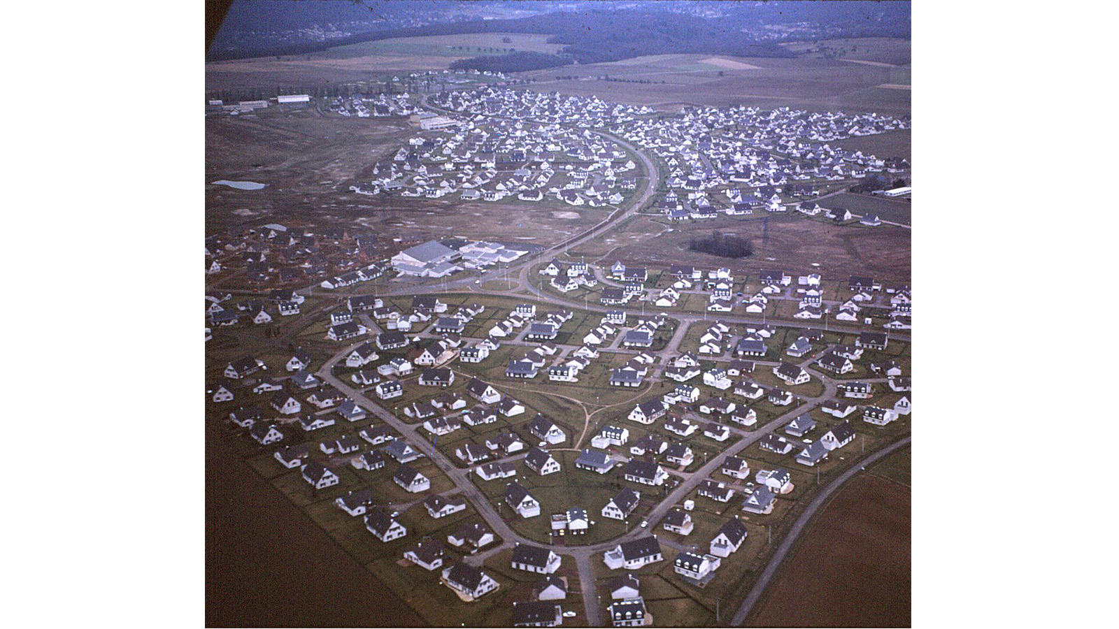 Rocade de Beaudreville, rond-point de la Feuillarde, en 1976