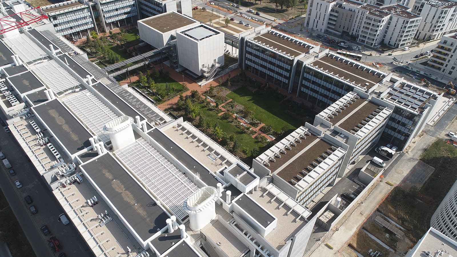 Vue aérienne de l'École Normale Supérieure Paris-Saclay - 2020